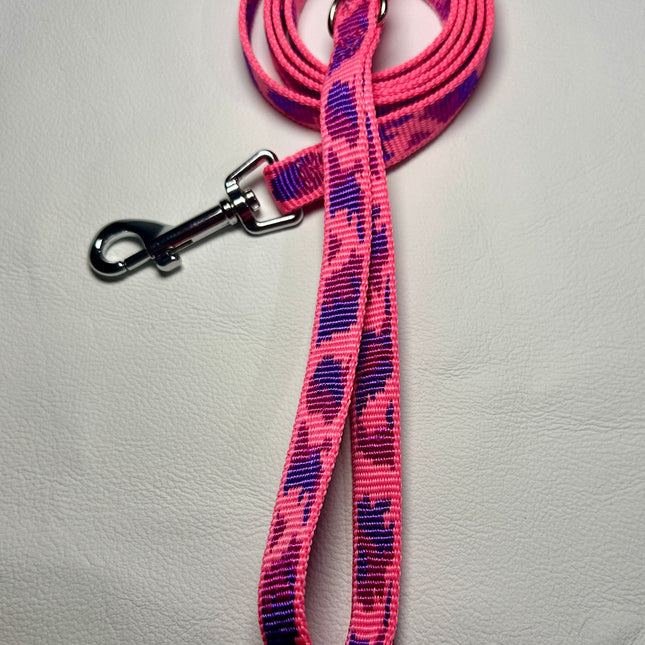 Puppy/Small Dog Pink Camo 1.2m x 15mm Lead image 0
