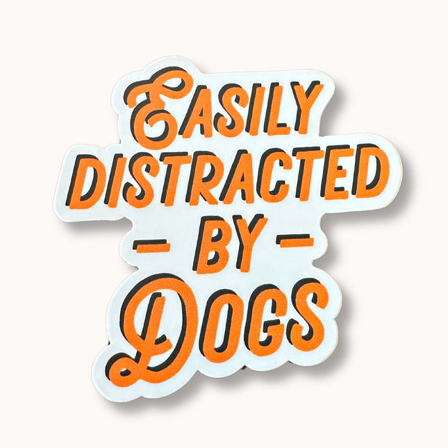 Easily distracted by dogs sticker image 0