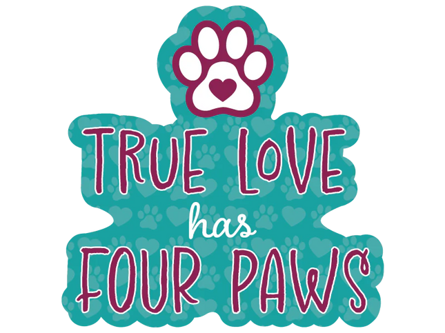 True love has four paws sticker image 0