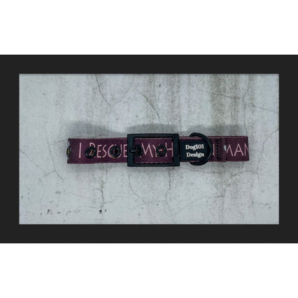 I Rescued my Human Buckle Collar image 0