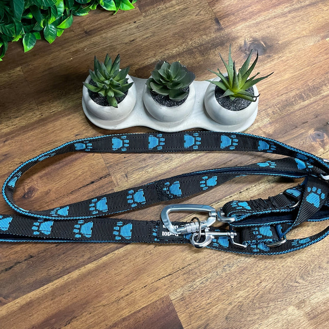 Reactive Fancy Blue Paw on Black Lead image 0