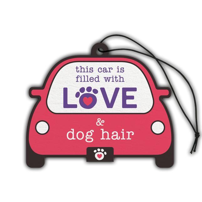 This car is filled with love and dog hair air freshener image 0