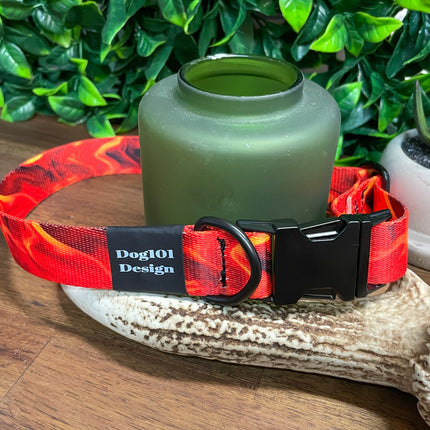 Flames Metal Clip Collar image 0