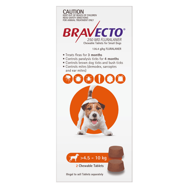 Bravecto Chew Orange for Small Dogs image 0