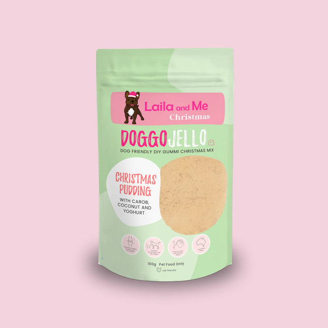 Christmas Pudding Doggo Jello - Dog Friendly DIY Gummi Christmas Mix - 100g image 0